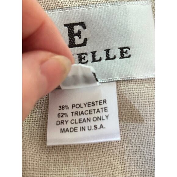 E Emmelle XL Minimalist Textured Jacket – Made in USA – Beige & Taupe - Picture 5 of 5